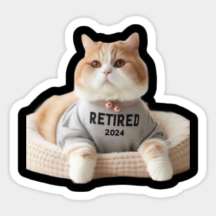 Not My Problem Anymore: Cute Old Cat Retired 2024 Sticker